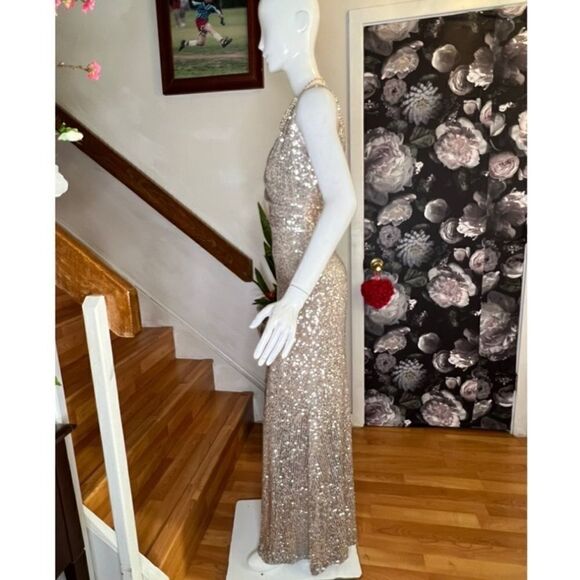 BHLDN Surrey Dress Silver Sequin dress - Picture 4 of 5